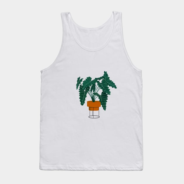 Potted Philodendron illustration Tank Top by gusstvaraonica